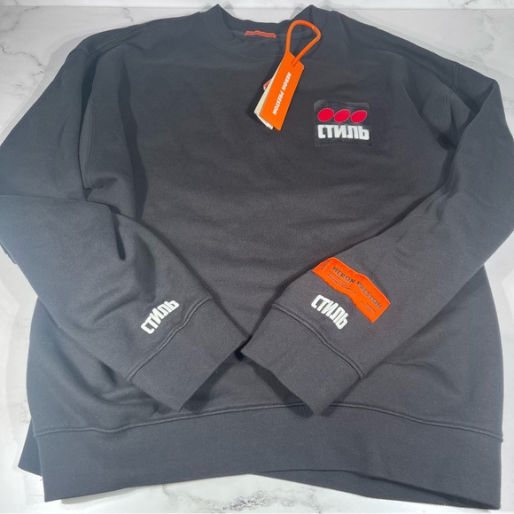 Heron Preston Logo Pullover Black Sweatshirt